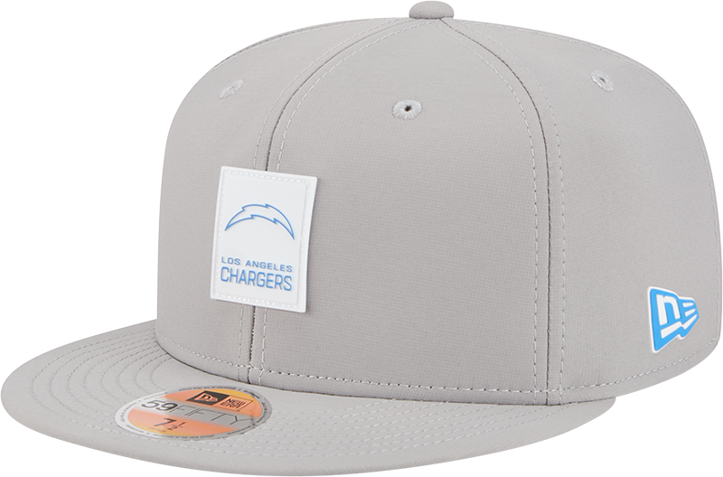 Los Angeles Chargers 2025 Sideline Hot Weather Gray 59FIFTY Fitted Hat