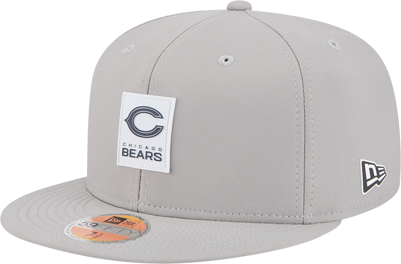 Chicago Bears 2025 Sideline Hot Weather Gray 59FIFTY Fitted Hat