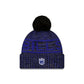 Buffalo Bills 2025 Sideline Cold Weather Black Pom Knit Hat