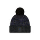 Dallas Cowboys 2025 Sideline Cold Weather Black Pom Knit Hat