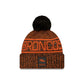 Denver Broncos 2025 Sideline Cold Weather Black Pom Knit Hat