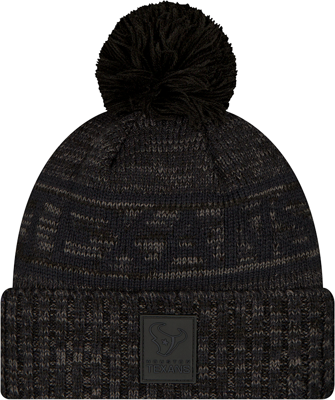 Houston Texans 2025 Sideline Cold Weather Black Pom Knit Hat