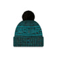 Jacksonville Jaguars 2025 Sideline Cold Weather Black Pom Knit Hat
