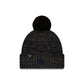 Houston Texans 2025 Sideline Cold Weather Black H Pom Knit Hat
