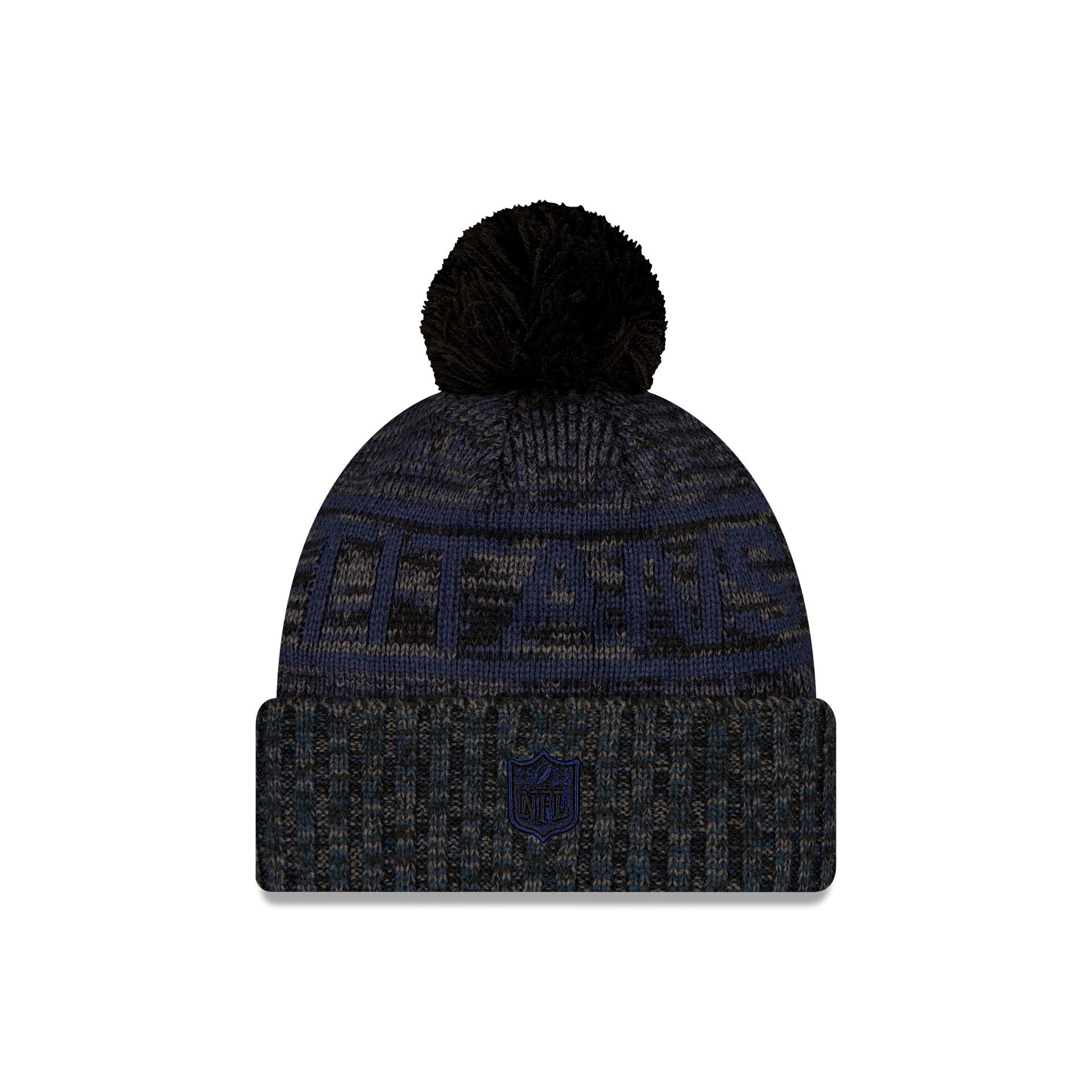 Tennessee Titans 2025 Sideline Cold Weather Black Pom Knit Hat