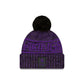 Minnesota Vikings 2025 Sideline Cold Weather Black Pom Knit Hat
