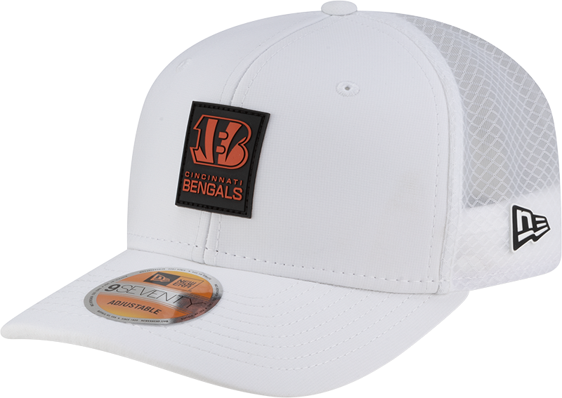 Cincinnati Bengals 2025 Sideline Hot Weather White 9SEVENTY Trucker Hat