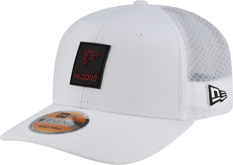 Atlanta Falcons 2025 Sideline Hot Weather White 9SEVENTY Trucker Hat