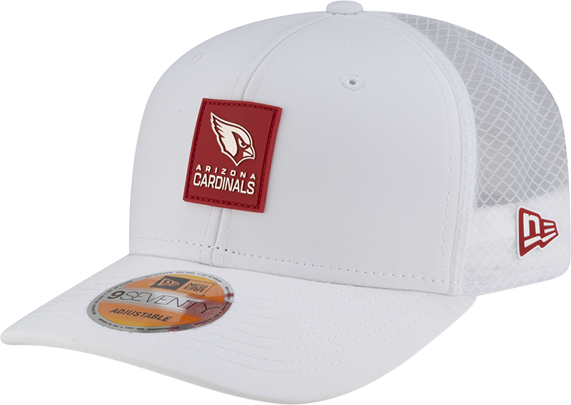 Arizona Cardinals 2025 Sideline Hot Weather White 9SEVENTY Trucker Hat