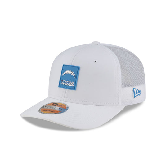 Los Angeles Chargers 2025 Sideline Hot Weather White 9SEVENTY Trucker Hat - New Era Cap
