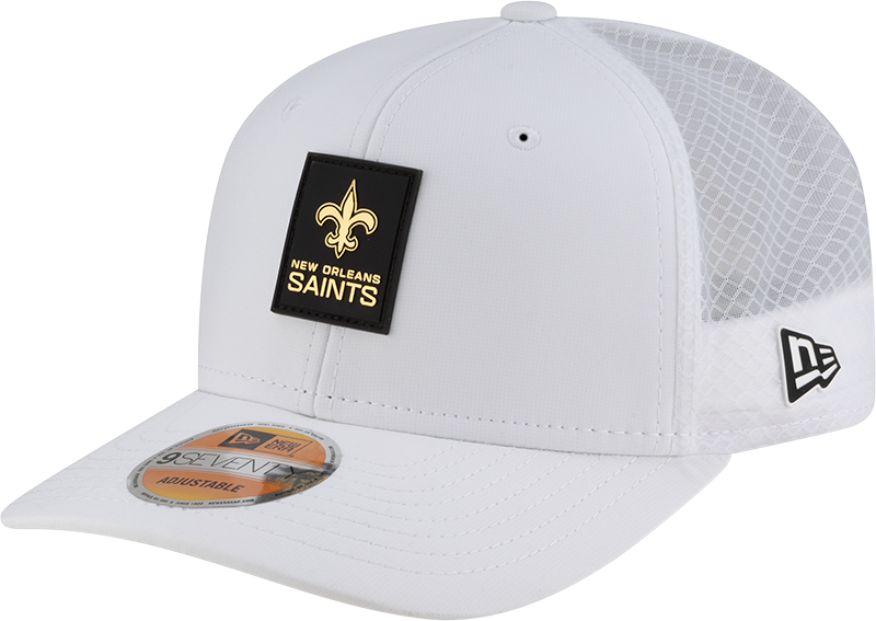 New Orleans Saints 2025 Sideline Hot Weather White 9SEVENTY Trucker Hat