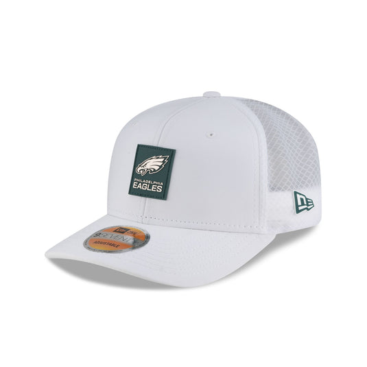 Philadelphia Eagles 2025 Sideline Hot Weather White 9SEVENTY Trucker Hat - New Era Cap