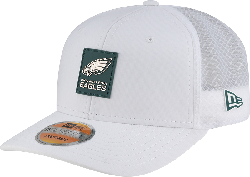 Philadelphia Eagles 2025 Sideline Hot Weather White 9SEVENTY Trucker Hat