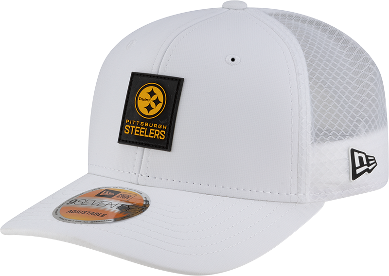 Pittsburgh Steelers 2025 Sideline Hot Weather White 9SEVENTY Trucker Hat