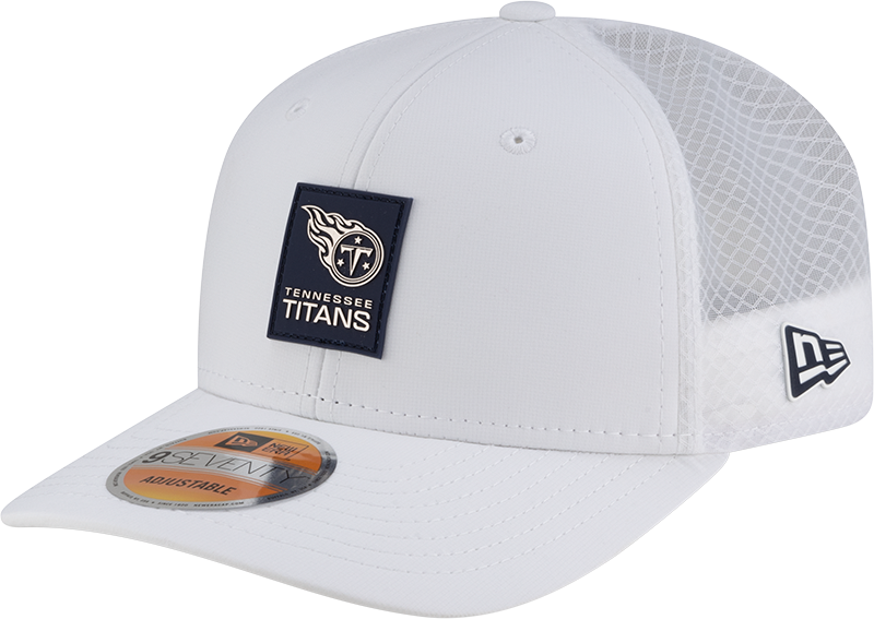 Tennessee Titans 2025 Sideline Hot Weather White 9SEVENTY Trucker Hat