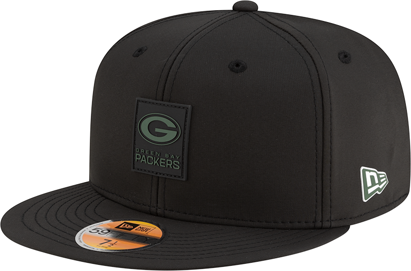 Green Bay Packers 2025 Sideline Hot Weather Black 59FIFTY Fitted Hat