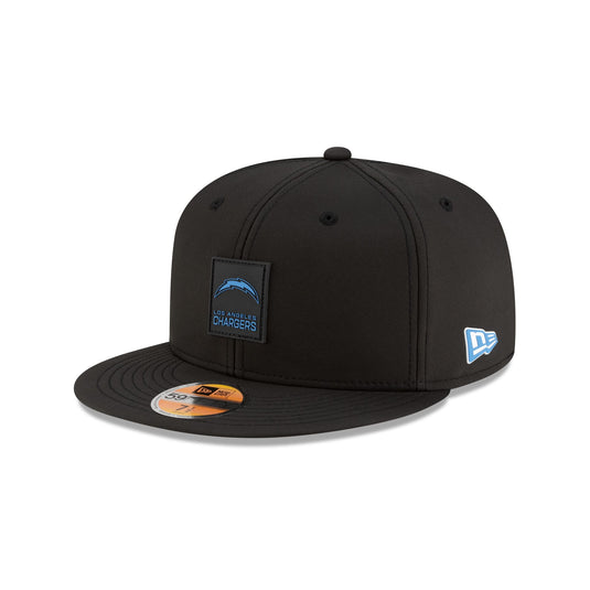 Los Angeles Chargers 2025 Sideline Hot Weather Black 59FIFTY Fitted Hat - New Era Cap