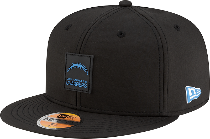 Los Angeles Chargers 2025 Sideline Hot Weather Black 59FIFTY Fitted Hat
