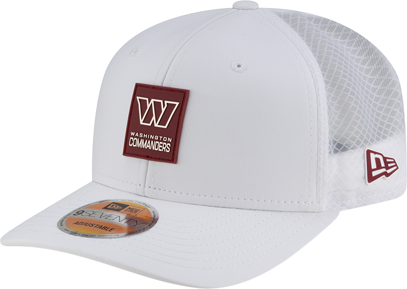 Washington Commanders 2025 Sideline Hot Weather White 9SEVENTY Trucker Hat