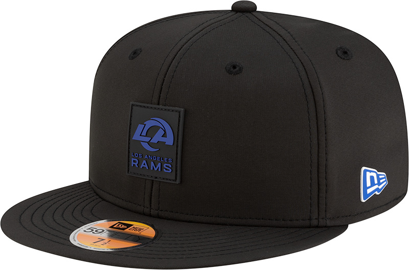 Los Angeles Rams 2025 Sideline Hot Weather Black 59FIFTY Fitted Hat