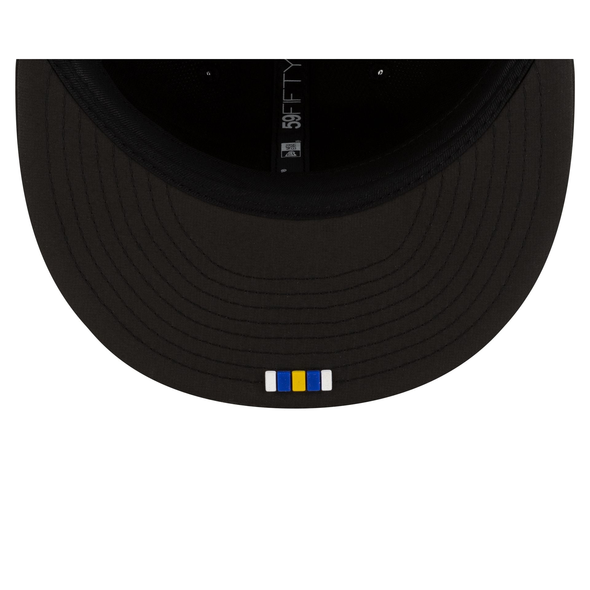 Los Angeles Rams 2025 Sideline Hot Weather Black 59FIFTY Fitted Hat