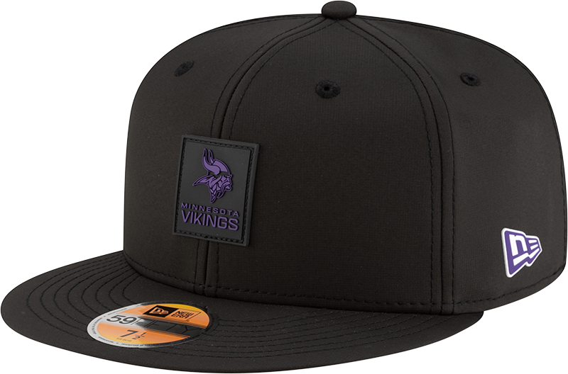 Minnesota Vikings 2025 Sideline Hot Weather Black 59FIFTY Fitted Hat