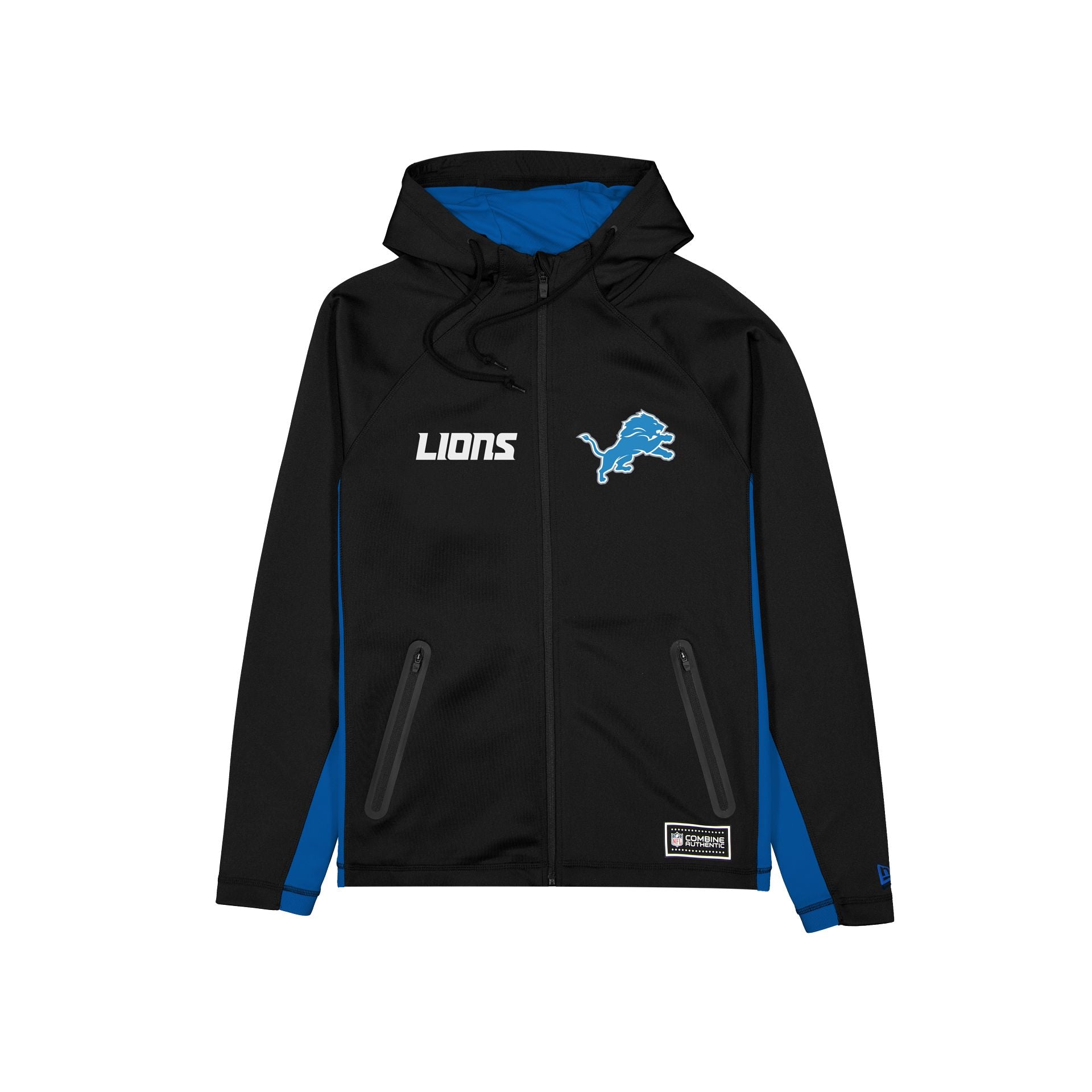 Detroit Lions Combine Black Full-Zip Hoodie – New Era Cap