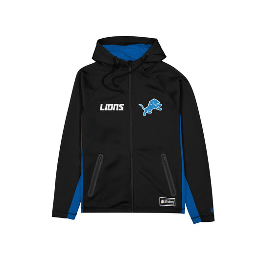 Detroit Lions Combine Black Full-Zip Hoodie - New Era Cap