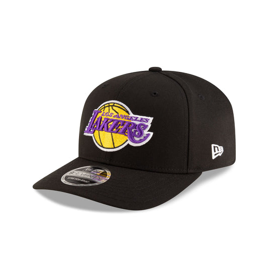 Los Angeles Lakers Team Black 9SEVENTY Stretch-Snap Hat - New Era Cap
