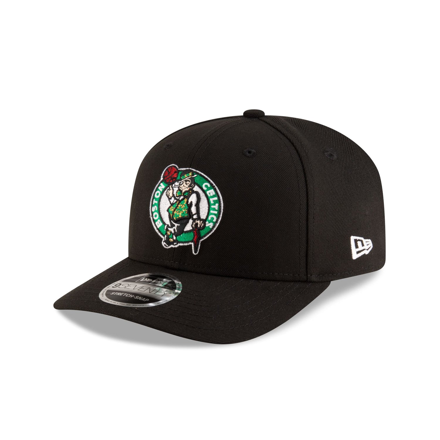 Boston Celtics Team Black9SEVENTY Stretch-Snap Hat