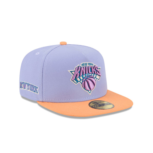 New York Knicks Lavender 59FIFTY A-Frame Fitted Hat - New Era Cap