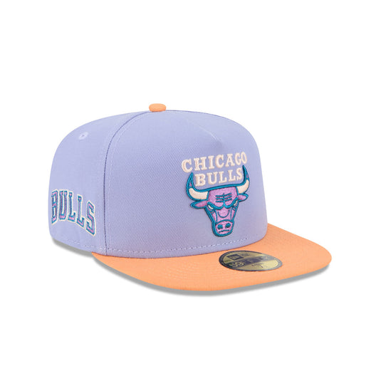 Chicago Bulls Lavender 59FIFTY A-Frame Fitted Hat - New Era Cap