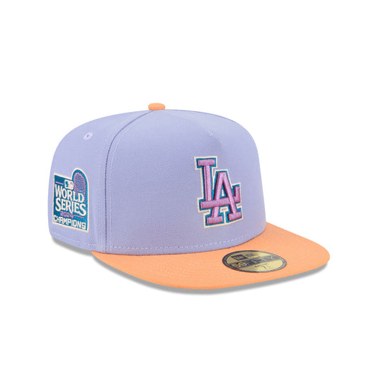 Los Angeles Dodgers Lavender 59FIFTY A-Frame Fitted Hat - New Era Cap