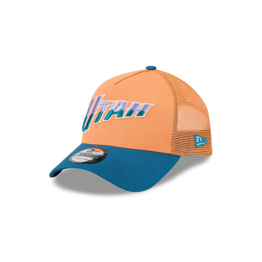 Utah Jazz Orange Glaze 9FORTY A-Frame Trucker Hat - New Era Cap