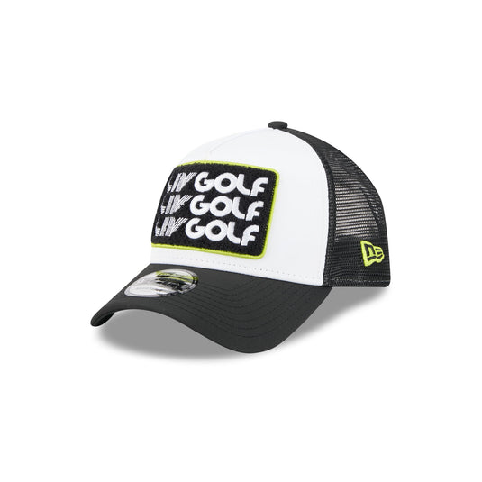 LIV Golf White 9FORTY A-Frame Trucker Hat - New Era Cap