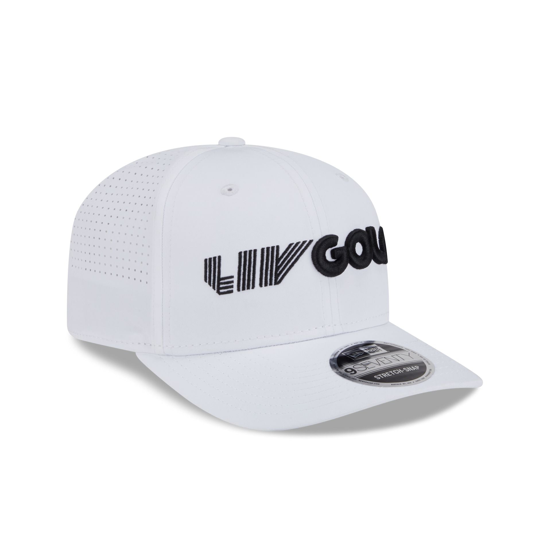 LIV Golf White 9SEVENTY Stretch-Snap Hat – New Era Cap