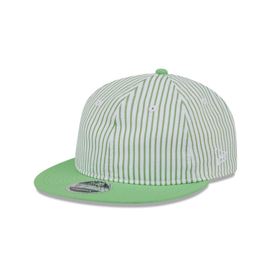 New Era Cap Lime Green Pinstripe Retro Crown 9FIFTY Snapback Hat - New Era Cap