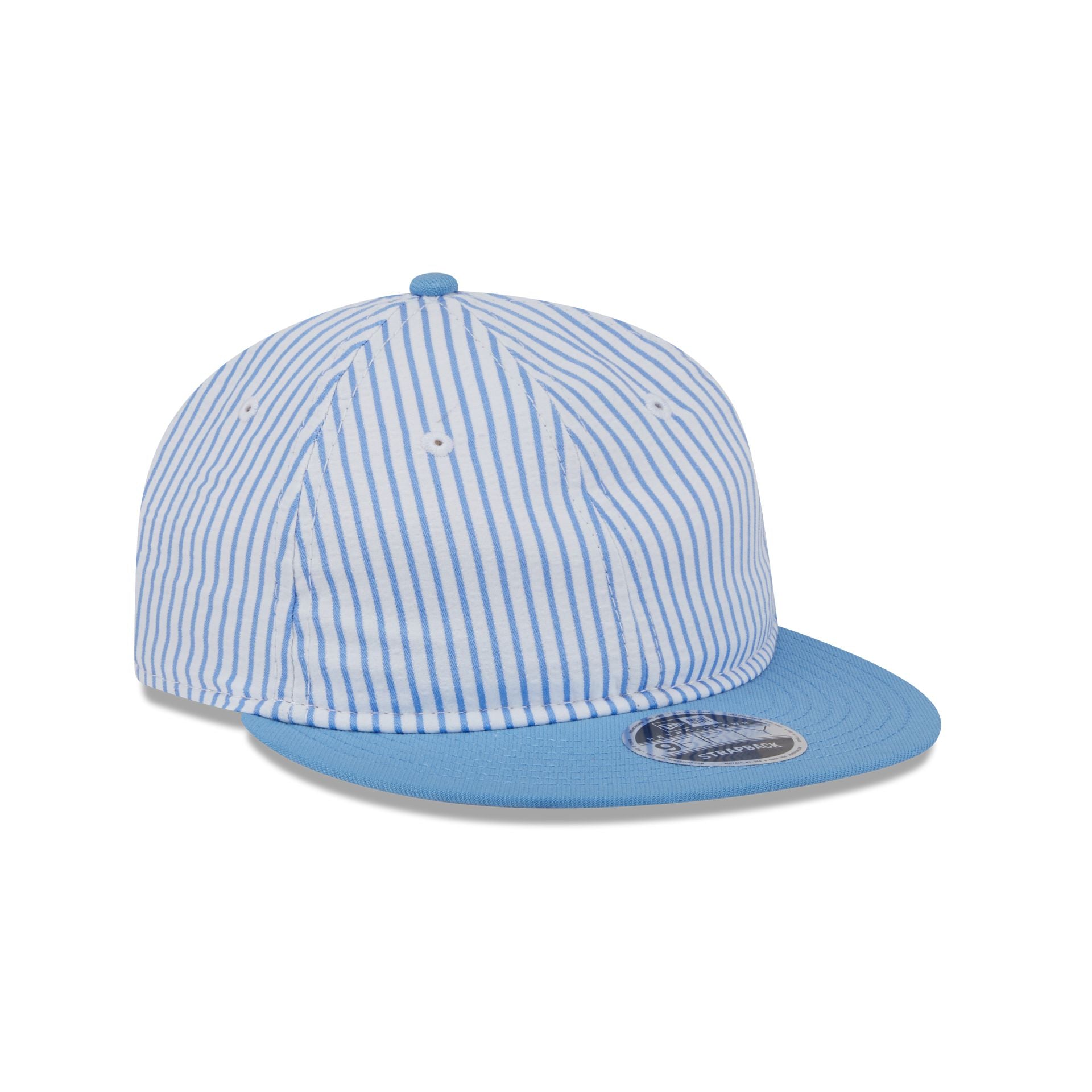 New Era Cap Sky Blue Pinstripe Retro Crown 9FIFTY Snapback Hat