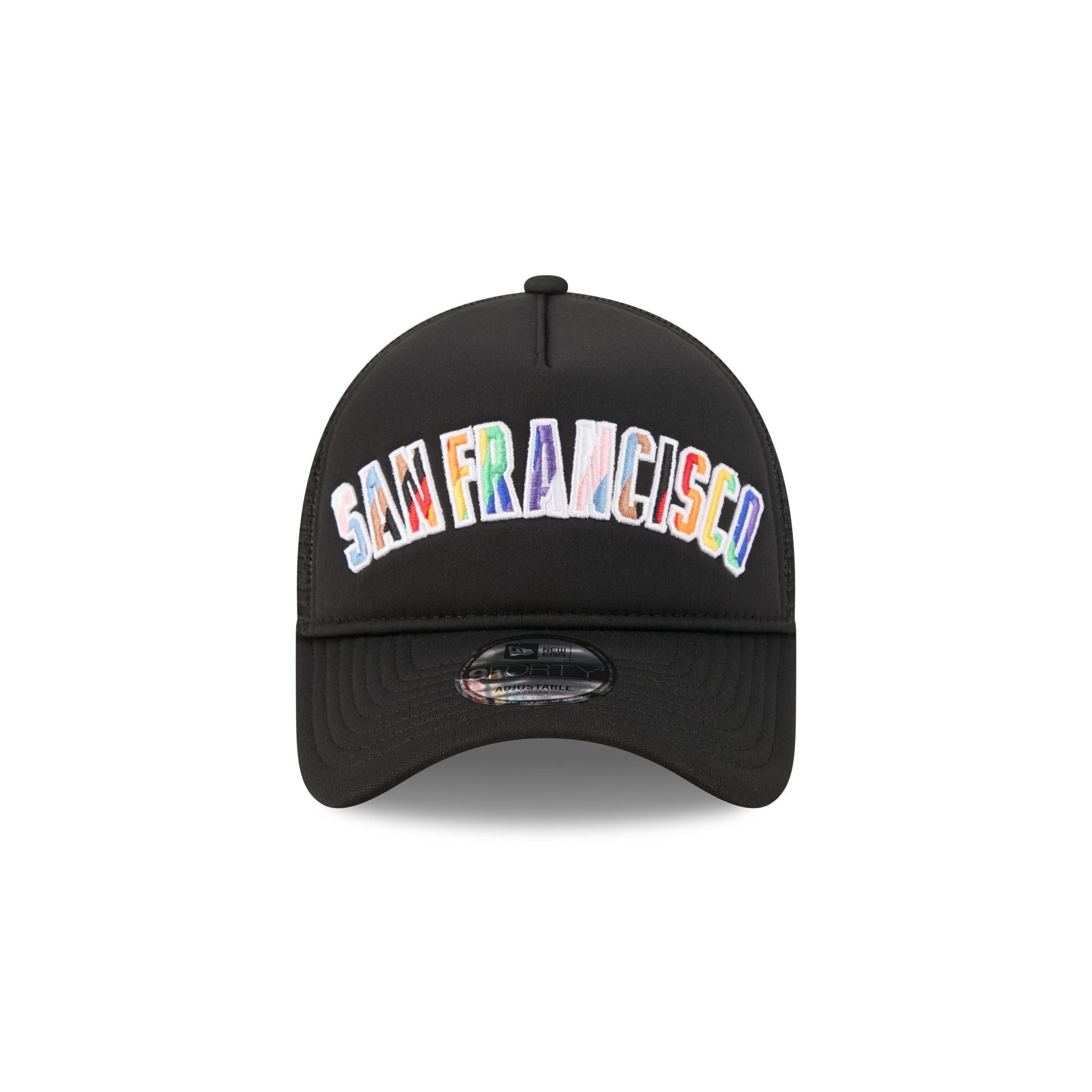 San Francisco Giants Rainbow Wordmark 9FORTY A-Frame Trucker Hat