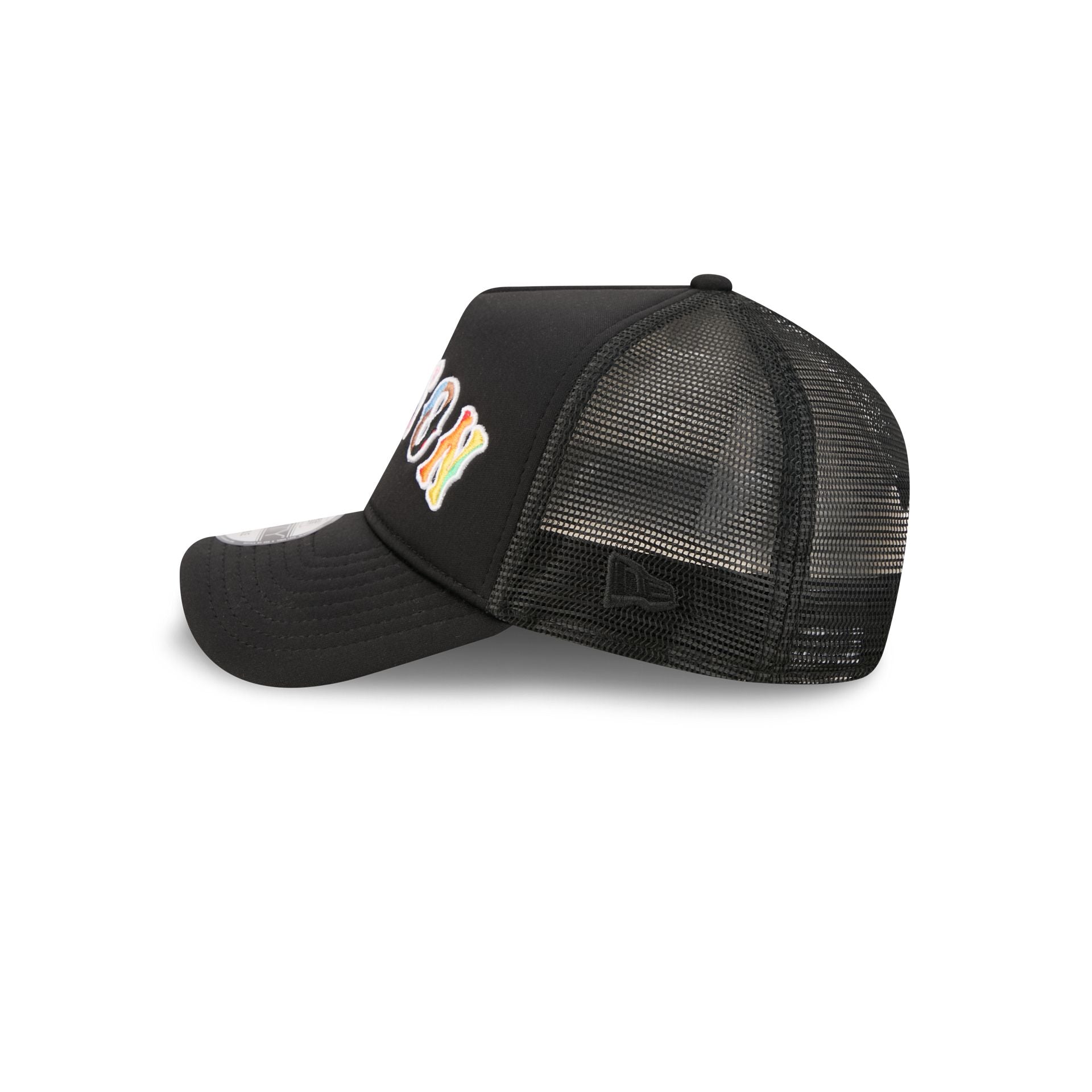 Boston Red Sox Rainbow Wordmark 9FORTY A-Frame Trucker Hat