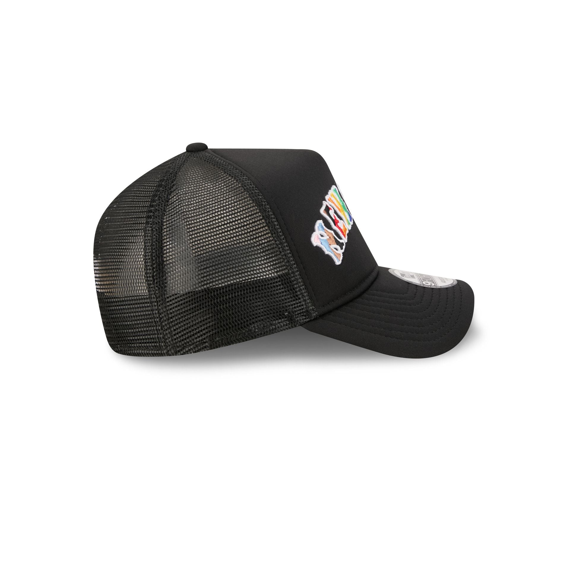 New York Mets Rainbow Wordmark 9FORTY A-Frame Trucker Hat