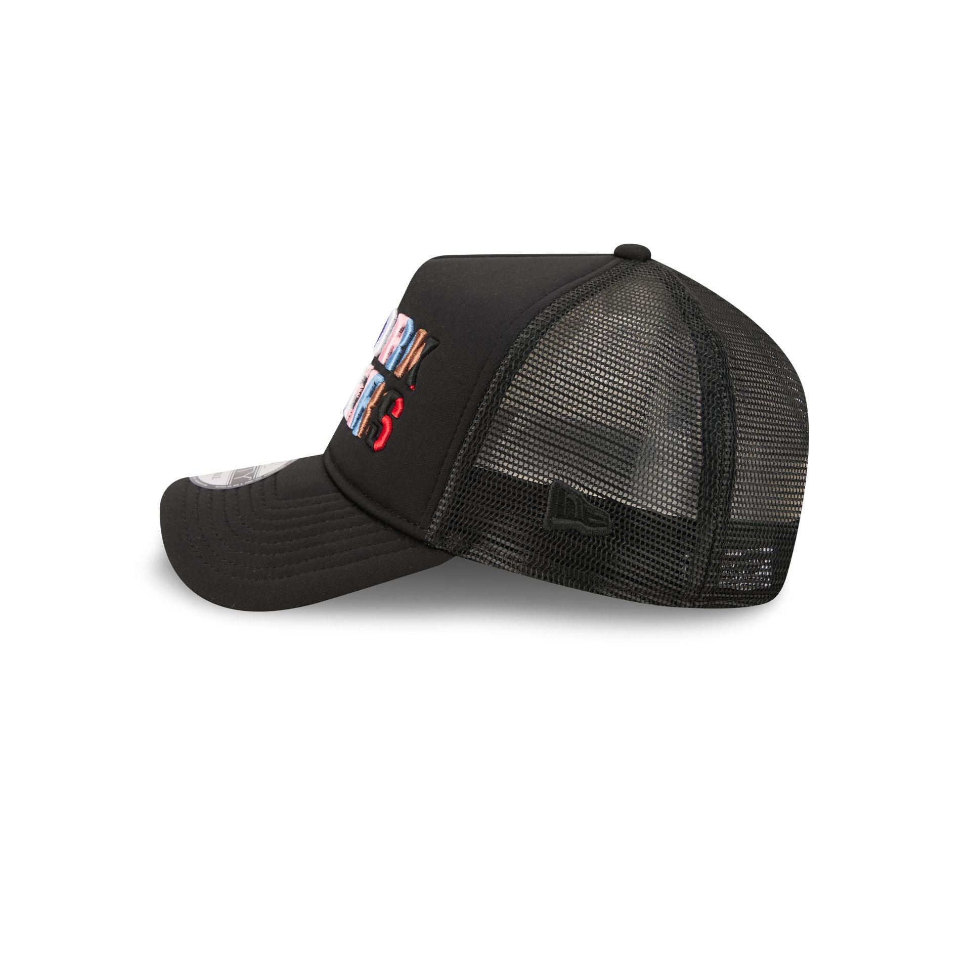 New York Rangers Rainbow Wordmark 9FORTY A-Frame Trucker Hat