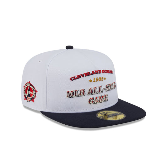 Cleveland Guardians Summer Derby White 59FIFTY A-Frame Fitted Hat - New Era Cap
