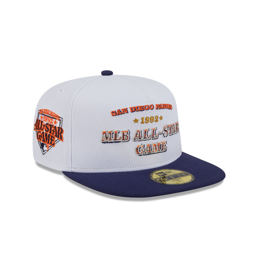 San Diego Padres Summer Derby White 59FIFTY A-Frame Fitted Hat - New Era Cap