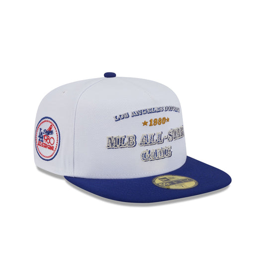 Los Angeles Dodgers Summer Derby White 59FIFTY A-Frame Fitted Hat - New Era Cap