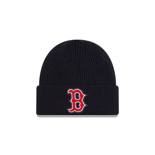 Boston Red Sox Short Skull Cuff Knit Beanie Hat - New Era Cap