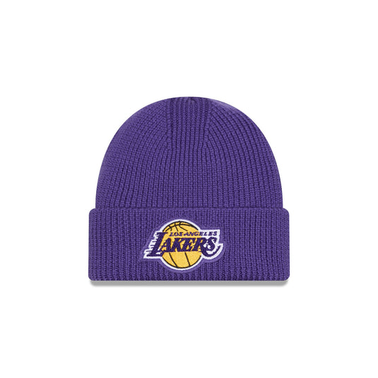 Los Angeles Lakers Short Skull Cuff Knit Beanie Hat - New Era Cap