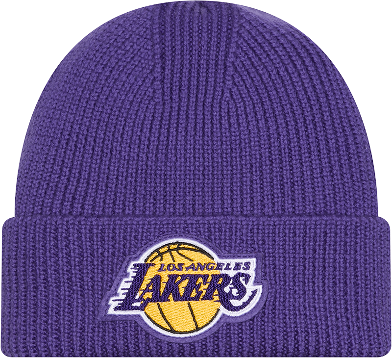 Los Angeles Lakers Short Skull Cuff Knit Beanie Hat