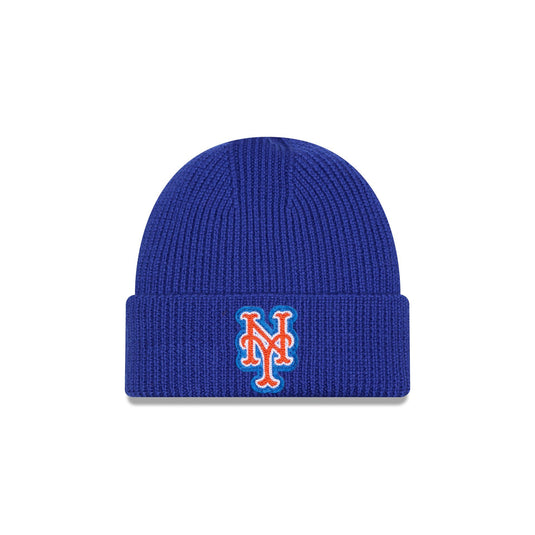 New York Mets Short Skull Cuff Knit Beanie Hat - New Era Cap