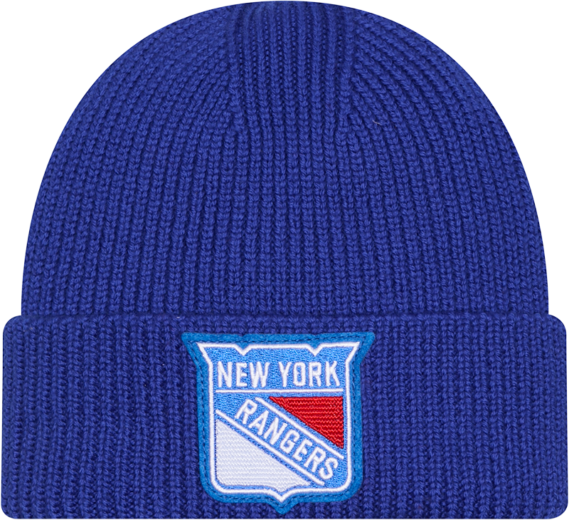 New York Rangers Short Skull Cuff Knit Beanie Hat